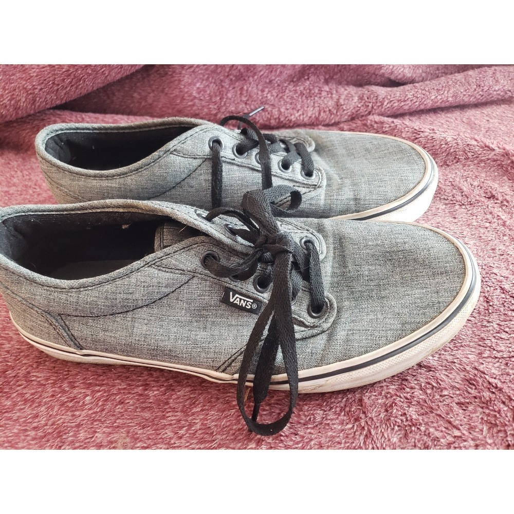 Vans Off The Wall 500714 Gray Canvas Skate Shoes Lace Up Low Top Men's Size 7.5
